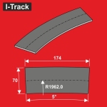 Hacker-Model HCT9670B - H0 - Gleisbettungselemente R 20 = 1962 mm 5° (6 Stück)